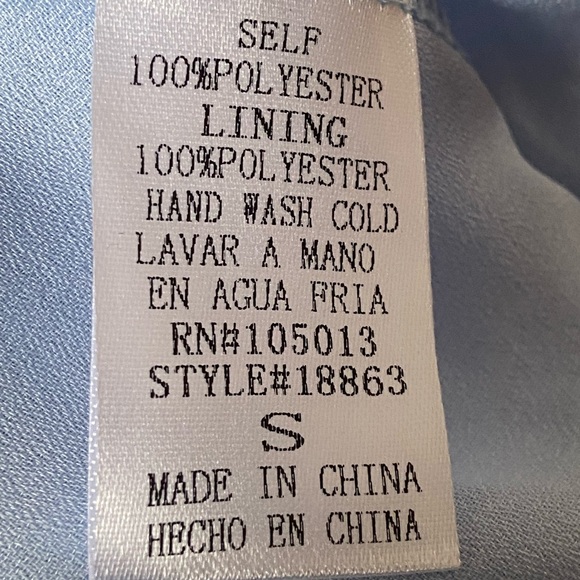 Women's Blue Ruffled Top - Picture 10 of 11